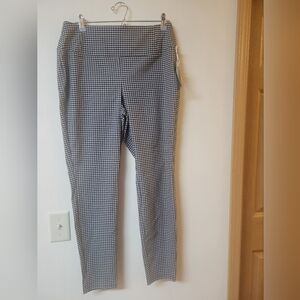 Worthington Black and White Checkered Skinny Pants